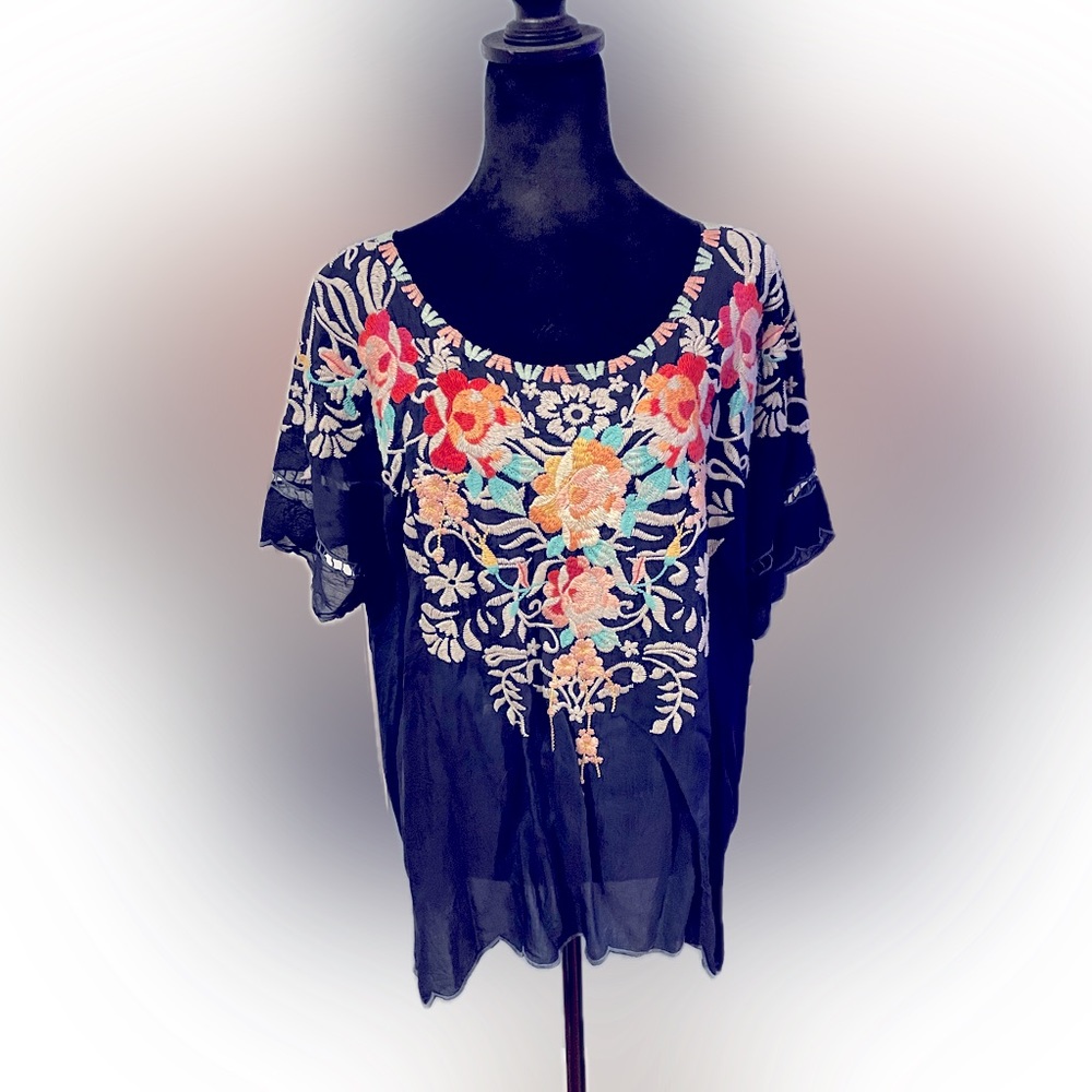 Johnny Was embroidered shirt